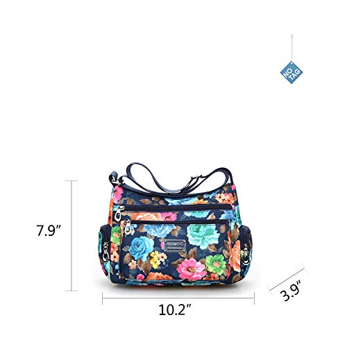 Sac Bandoulière Imperméable Femme Léger Multi-Poches Sac à Main Voyage (CH)