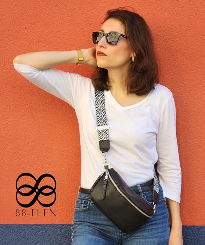 Sac 88-FLEX Femmes en Cuir Grande Bandoulière Chic Tendance 2024 XL Trendy Leather Crossbody Bag for Women XL Size