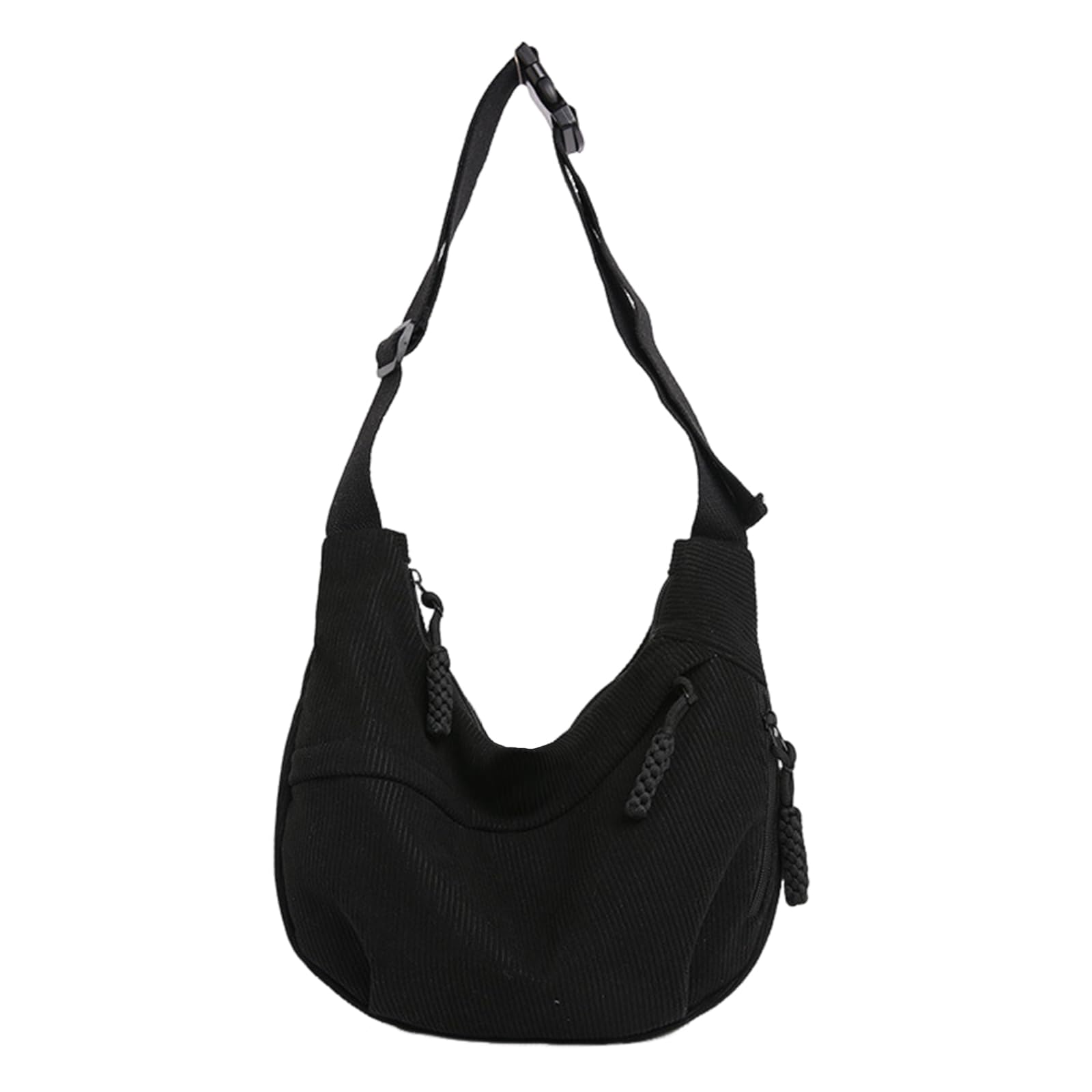 Sac à Bandoulière Konxi Banane Femme en Velours Côtelé, Pour Femmes, Sac Bandoulière Ajustable, Sac Crescent Casual Port
