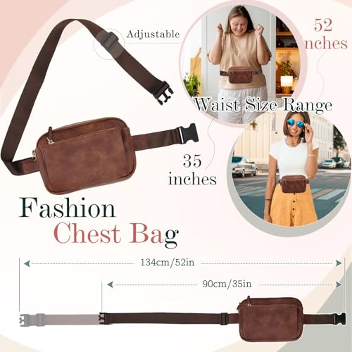 Sac Banane Cuir PU vonxury Homme Femme Course Randonnée