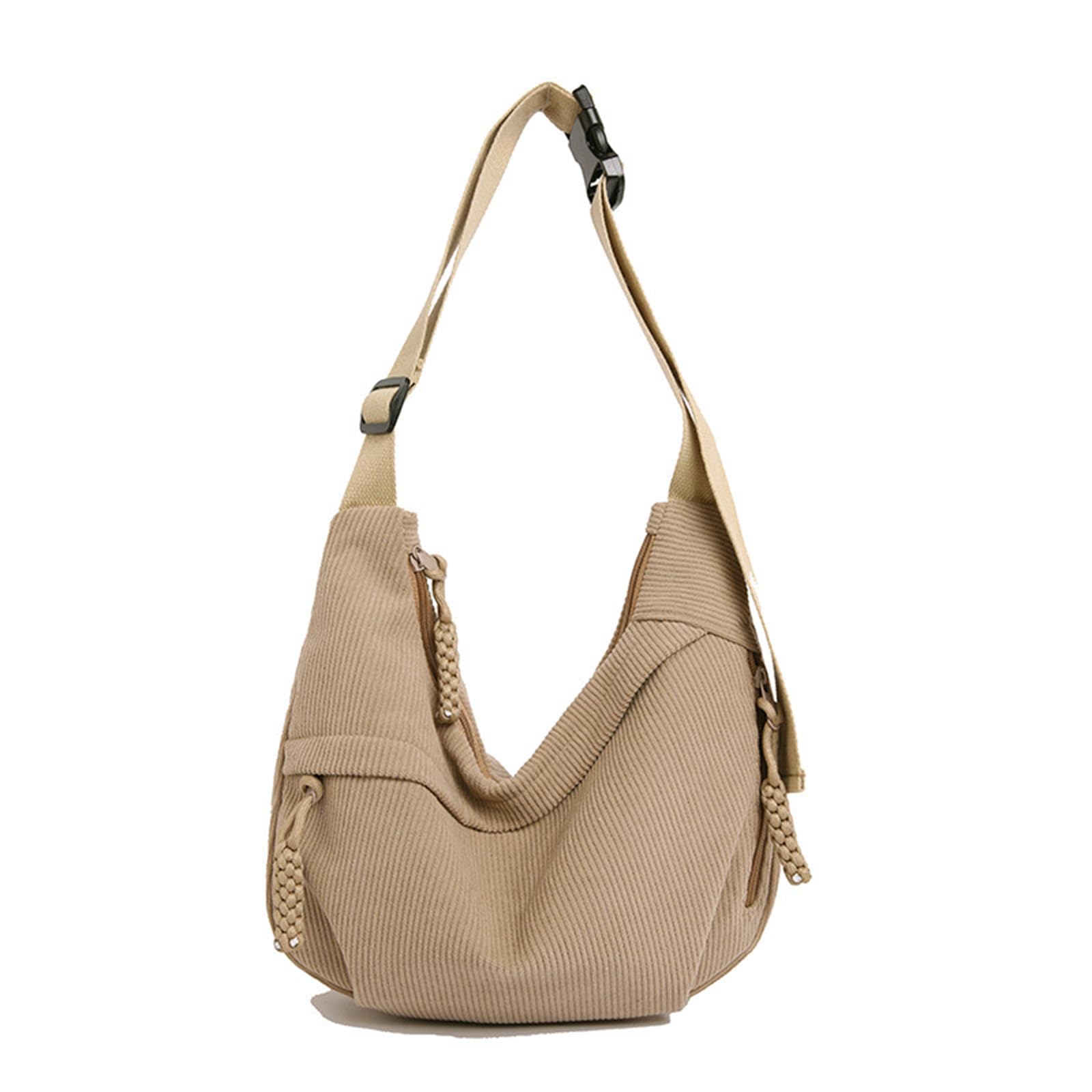 Konxi Sac Banane Femme Velours Côtelé, Chic Sac Banane Casual pour Femmes, Accessoire de Mode Ajustable à Porter éPaule 