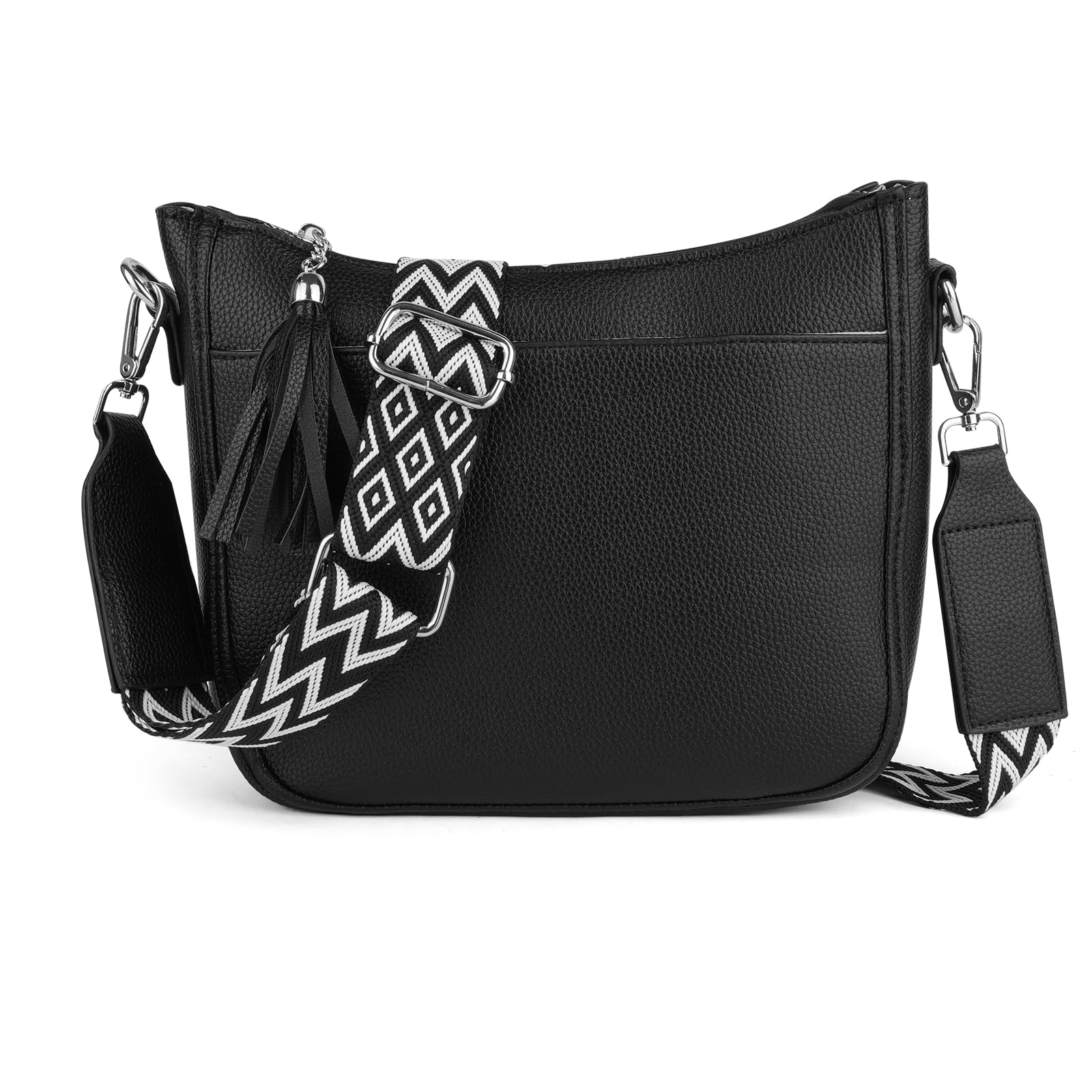 Sacs Bandoulière Femme URAQT, Sac Main Modeavec 3 Comp., Sangle Réglable, Elegant Pour Voyage & Travail.